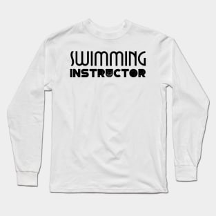 Swimming instructor, swimming learning, swim teacher v1 Long Sleeve T-Shirt